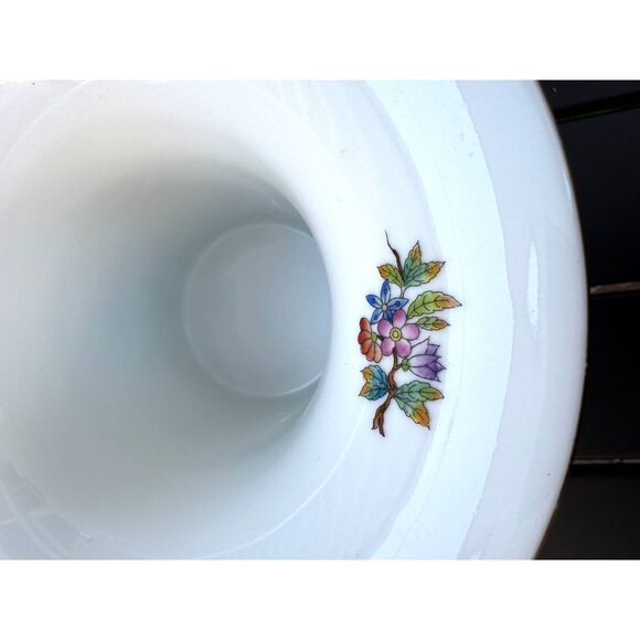 VTG Herend Queen Victoria Green Border Butterfly Claw Foot Urn Vase SZ 7.5"H - Picture 2 of 15